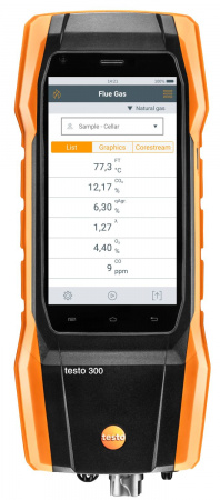 Комплект Testo 300 Longlife, CO с Н2 компенсацией (разб. до 30 000 ppm) - Анализатор дымовых газов (O2, СО с H2-компенсацией  до 30 000 ppm)